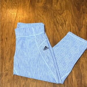 Adidas Light Blue Cropped/ Capri Leggings